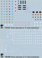 Godła, tablice rejestracyjne wz.76 i napisy eksploatacyjne pojazdów Wojska Polskiego